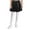 Black, variant on vastwit Kids Girls Shiny Metallic High Waist Pleated Skirt Athletic Jazz Hip Hop Dance Skater Skort Black XS