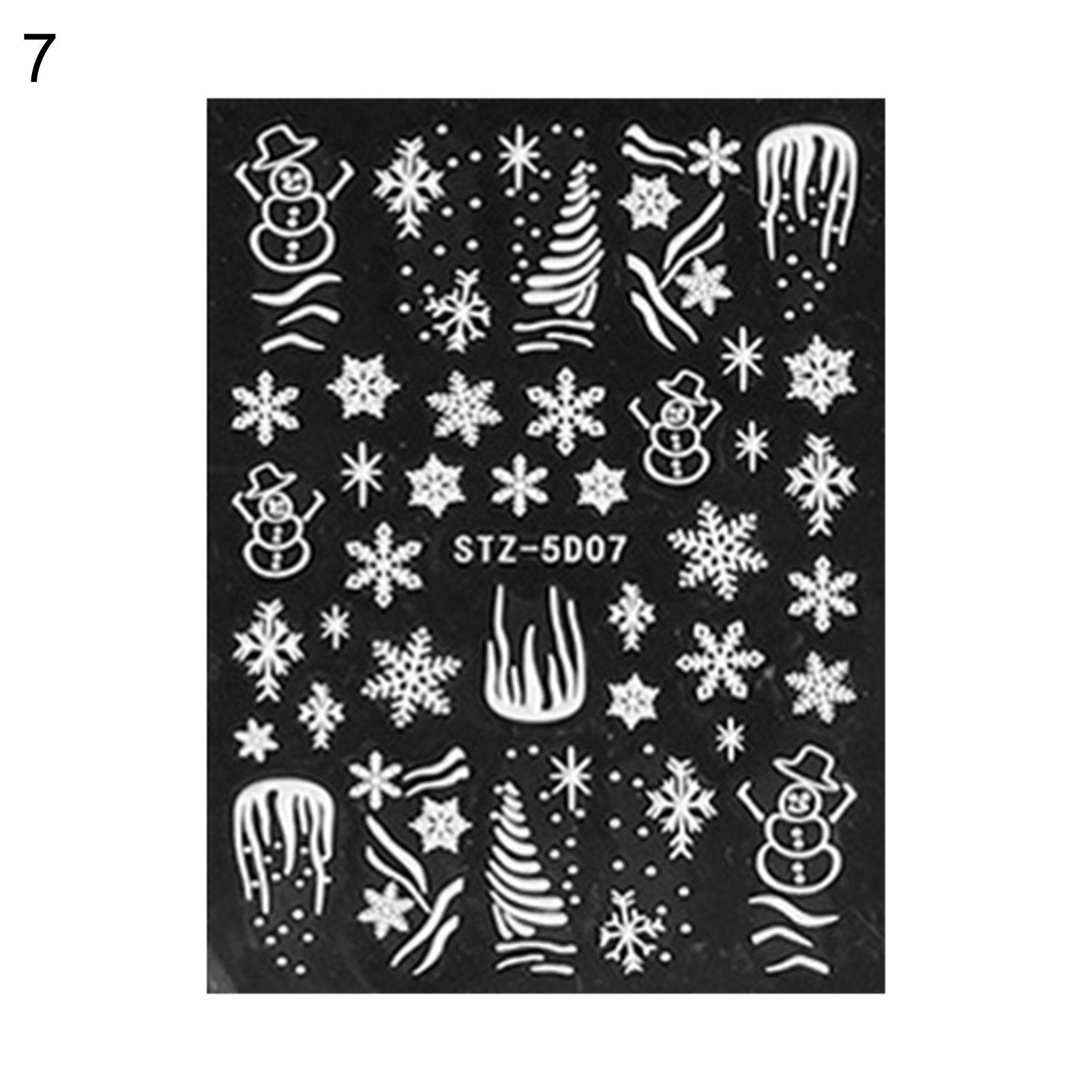 Grofry Nail Sticker Snowflake Christmas Tree Nail Design Creative Nail