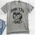 thumbnail image 2 of Shih Tzu Dad, Unisex Men's Shirt, Shih Tzu Owner, Funny Dog Dad Gift, Dark Heather Gray, 4X-Large, 2 of 6