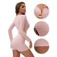 thumbnail image 3 of Unique Bargains Women's Long Sleeve Shapewear Tummy Control M Pink, 3 of 6