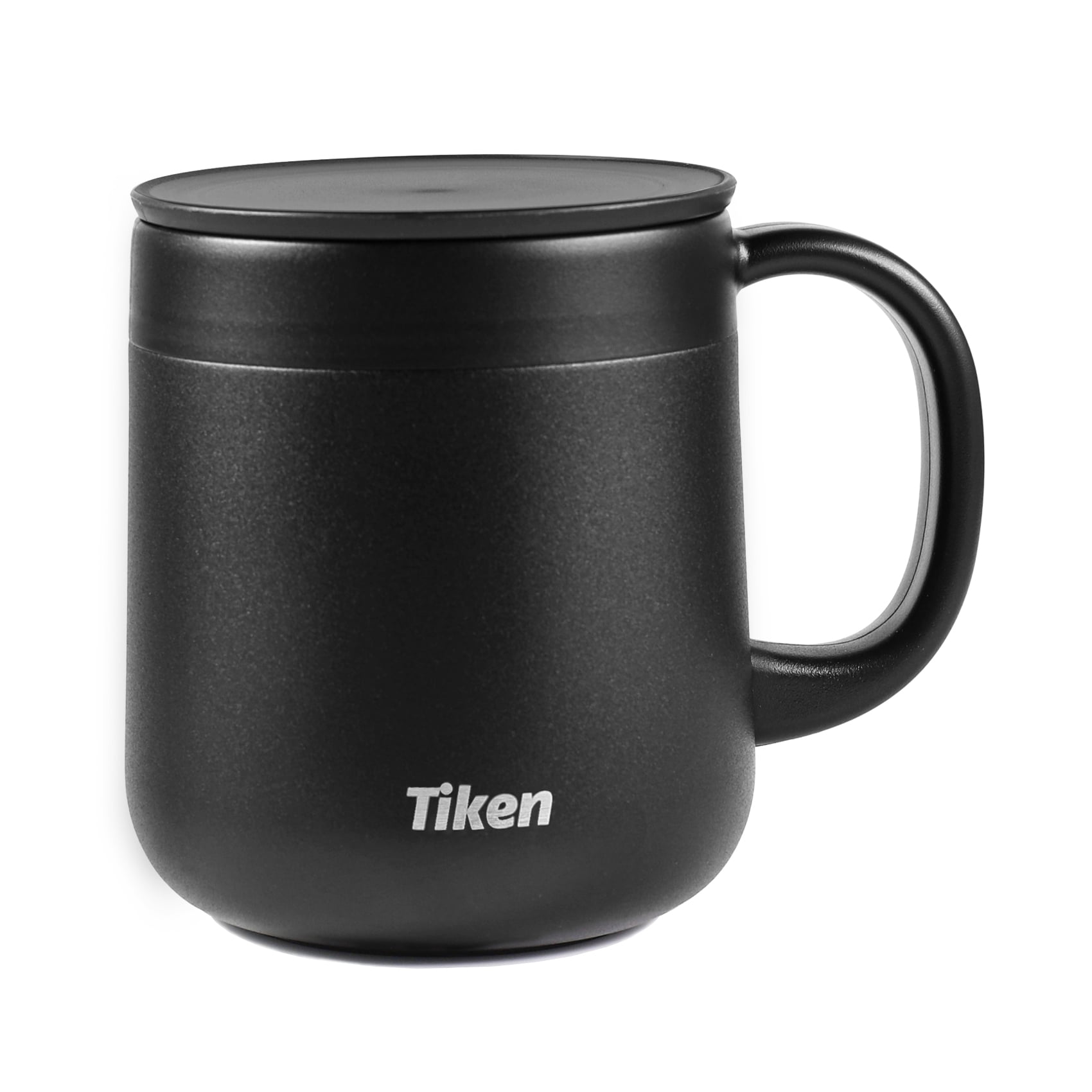 Tiken 11 Oz Insulated Coffee Mug With Lid, Stainless Steel Thermal Coffee  Mugs, 340ML Travel Tumbler With Handle - Silver
