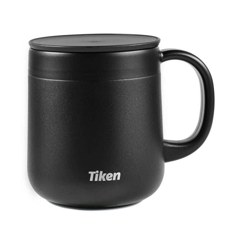 Tiken 11 Oz Insulated Coffee Mug with Lid, Stainless Steel Thermal