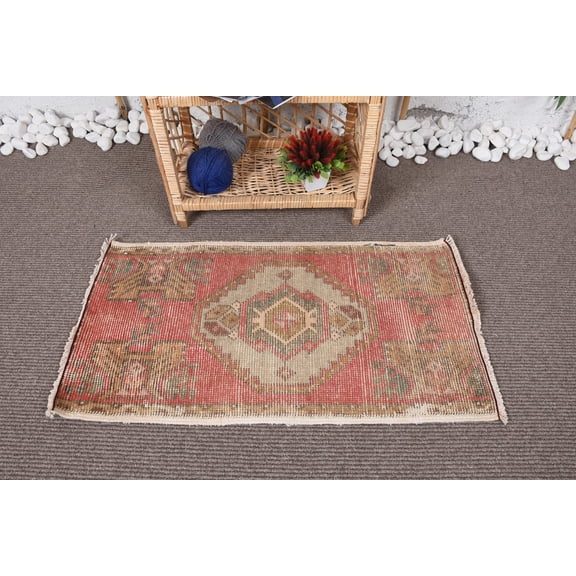 Turkish Rugs, 1.6x3 ft Small Rugs, Vintage Rugs, Antique Rugs, Oriental Rug