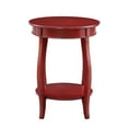 thumbnail image 2 of Linon Wren 18.5" Round Accent End Table with Shelf in Red Painted Wood, 2 of 8