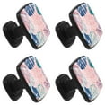 thumbnail image 2 of 4 Pcs Square Cabinet Handle Cupboard Knob Drawer Pulls Handle Colorful Monstera Drawer Knobs with Screws Furniture Decoration, 2 of 7