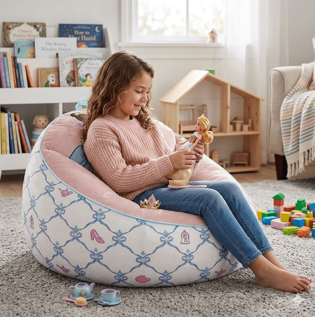 Disney Princess Kids' Compressed Foam Bean Bag Chair