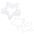 thumbnail image 1 of Uxcell Paquete de 8 Anillos Atrapasueños, 4.3 Pulgadas, Forma de Corazón de Plástico, Aro de Macramé para Manualidades DIY Blanco, 1 of 1