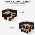 thumbnail image 2 of IDEK Breakfast Nook Table Set for Kitchen - Space Saving L Shaped Corner Dining Table Set with Bench Seating for Dining Room Apartment,Black and Brown, 2 of 7