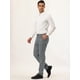 thumbnail image 4 of Pantalones de vestir a rayas para hombre Pantalones formales de rayas verticales de corte recto Pantalones a rayas Gris oscuro S Unique Bargains Pantalones, 4 of 6