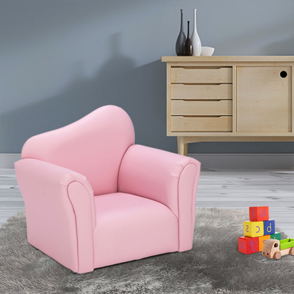 Kepooman Children Single Sofa Bent Back Modern Accent Fabric Chair Single Sofa Comfy Upholstered Arm Chair Living Room Furniture, Pink Kepooman Children Single Sofa Bent Back Modern Accent Fabric Chair Single Sofa Comfy Upholstered Arm Chair Living Room Furniture, Pink