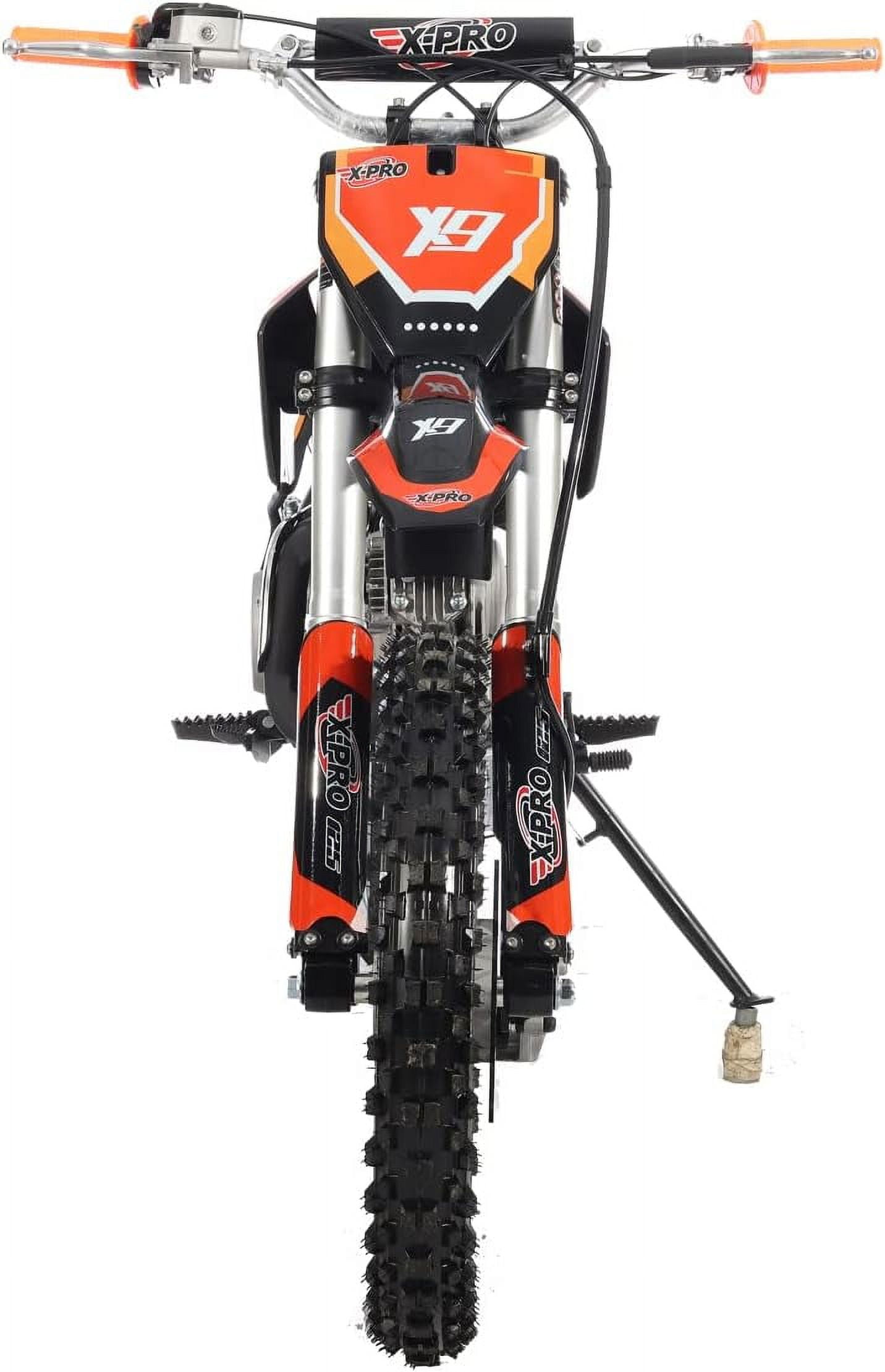 X-Pro Brand New X9 125cc Pit Dirt Bike with 4-Speed Manual Transmission Kick Start 17"/14" Tires