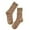 Khaki, variant on Ladies Letter R Embroidered Socks Candy Color Solid Long Pile Stockings