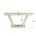 thumbnail image 4 of 60-Inch Rustic Entryway Bench with 2-Tier Storage, Farmhouse Style Shoe Storage Cabinet, Distressed Solid Wood Veneer Console Table for Hallway, Living Room and Behind Sofa, Antique Natural, 4 of 7