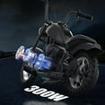 thumbnail image 2 of Electric Motorcycle for Kids, 24V 250W Dirt Bike, Two Speed Max Up to 14MPH & 60 Minutes Continuous, with Led Lights, Leather Seat, Rear Brake, Electric Motorbike for Kids/Teens, Black, 2 of 8