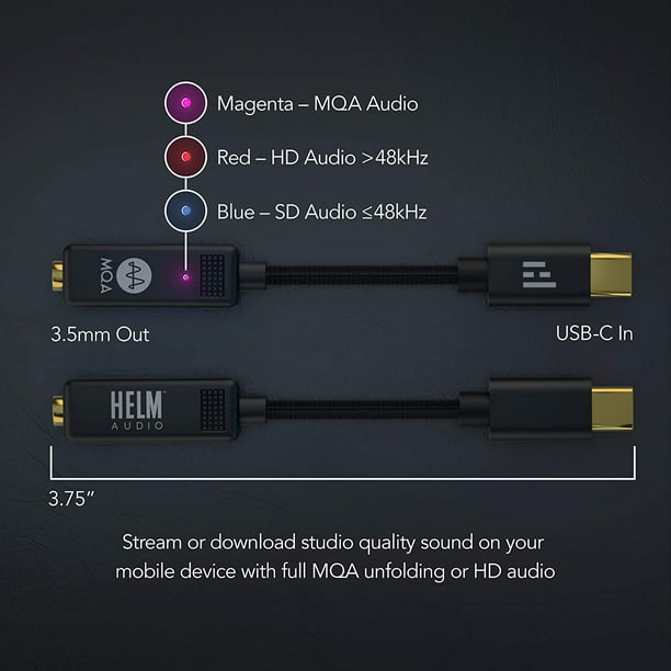 DAC/AMP USB-C Portable High-End DAC/Headphone Amplifier with MQA -