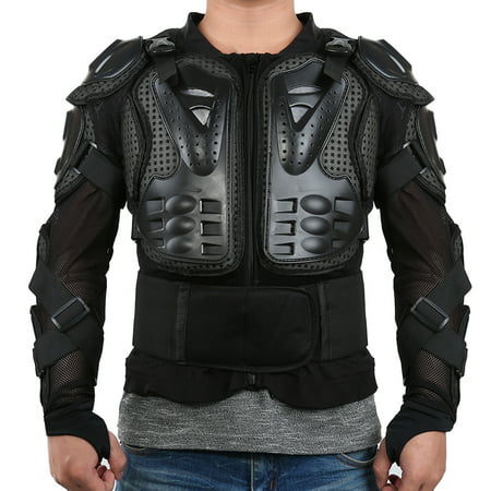 Jeobest Motorcycle Armored Jacket - Motorcycle Full Body Armor Jacket Spine Chest Protection Gear Clothing Motocross Motorbike Protection Jacket Black L (Please confirm size before