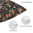 thumbnail image 3 of Pofeuu Mushroom Snail Print Double-sided plush pillowcase Square Throw Pillow Covers Pillows Cover for Living Room Bedroom Sofa Couch Cushion Cover（No pillow core）-26"x26", 3 of 7
