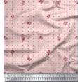 thumbnail image 1 of Soimoi Pink Heavy Canvas Fabric Berries & Dots Print Fabric by the Yard 58 Inch Wide, 1 of 5