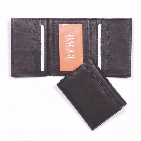 FB Jewels Black Super Slim Trifold Wallet