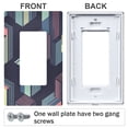 thumbnail image 3 of Yayeee Rocker Switch Wall Plate 1-Gang 4.6"x2.9" Home Decorative Outlet Cover, Cube Stripes, 3 of 6