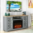 thumbnail image 2 of FESTIVO Farmhouse TV Stand with Electric Fireplace for up to 65" TVs -Grey, 2 of 10