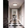 thumbnail image 4 of Capital Lighting 225131MB-683 Rylann - Three Light Flush Mount, Matte Black Finish with White Glass, 4 of 6