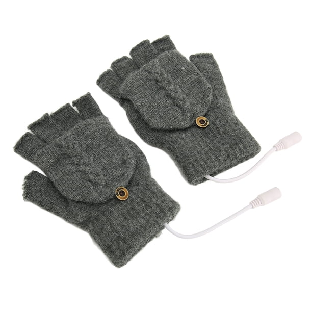Guantes De Computadora Con Calefacción Guantes De Mano USB Sin Dedos Eléctricos Tejidos A La Mitad Para El Invierno ANGGREK Otros