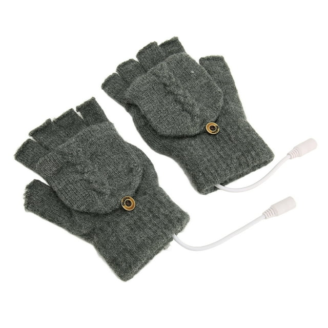 Guantes De Computadora Con Calefacción Guantes De Mano USB Sin Dedos Eléctricos Tejidos A La Mitad Para El Invierno ANGGREK Otros