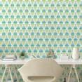 thumbnail image 3 of Abstract Peel & Stick Wallpaper, Modern Triangular Formations, Self-Adhesive Living Room Kitchen Accent, 3 Sizes, Sea Blue Apple Green, by Ambesonne, 3 of 6