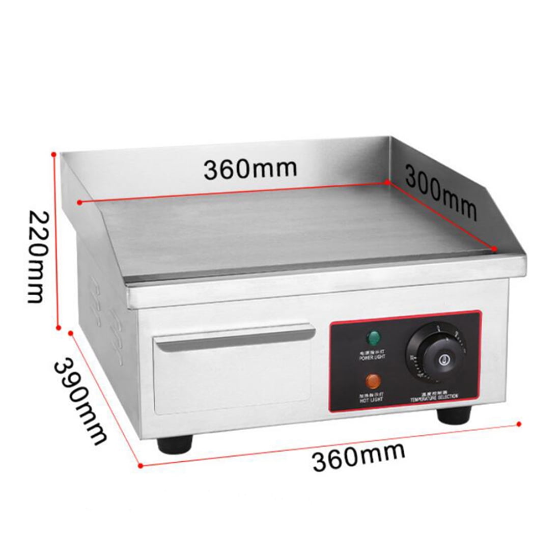 INTBUYING Electric Flat Cooking Griddle Stove Teppanyaki Maker 1500W