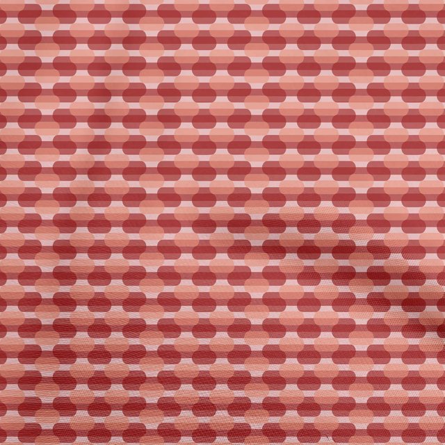 oneOone Cotton Cambric Red Fabric Abstract Fabric For Sewing Printed Craft Fabric By The Yard 42 Inch Wide