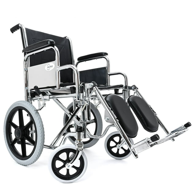 Silla de Ruedas de Traslado HILPHY MEDICAL Super Ligera con Elevapiernas