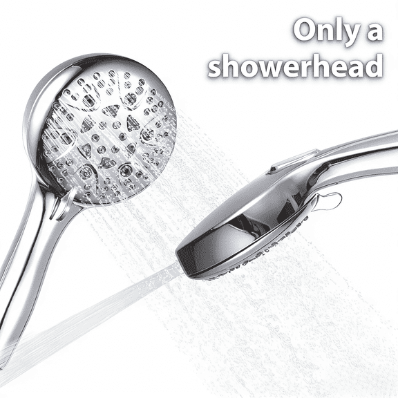High Pressure Handheld Shower Head with 8 Spray Modes,Detachable Showerhead, Water-Saving Design, Only Showerhead