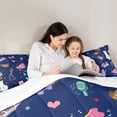 thumbnail image 4 of Manfei Fashion Music Gift Twin Bedding Sets 7-Piece,Musical Guitar Pinao Bedding Comforter Set,Butterfly Stars Print Sheet Sets For Princess,Microfiber Bedroom Decor, 4 of 8