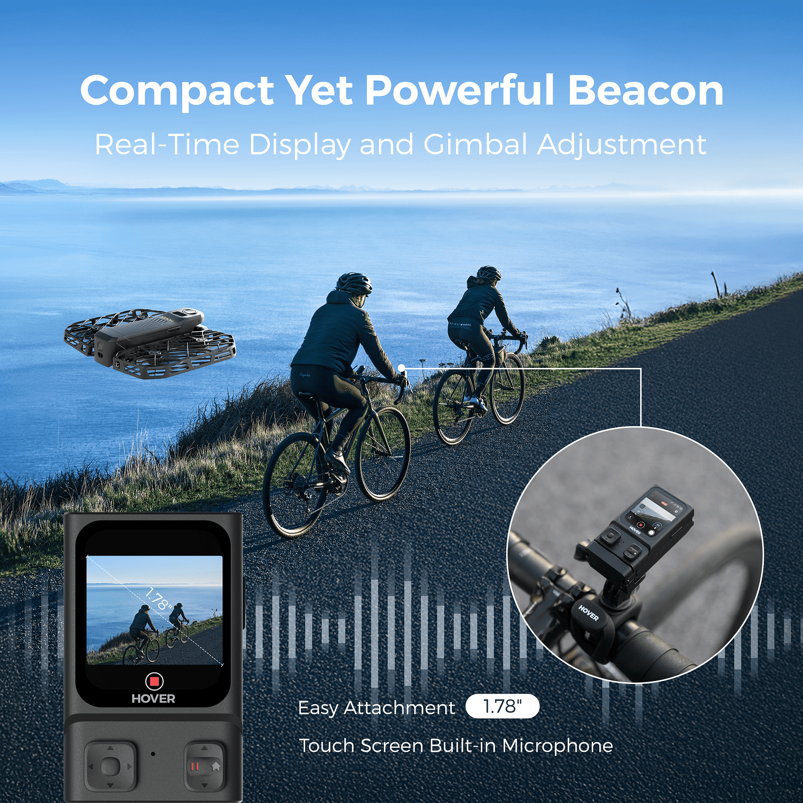 HOVERAir X1 PRO 4K UHD Action Flying Camera, Foldable Drone with AI Follow, Palm Launch, 2-Axis Gimbal, 104° FoV, for Outdoor Sports (Ultimate Combo)