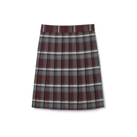 Peaches Uniforms Mid Length Uniform French Toast Big Girls Plus School Uniform Adjustable Waist Mid Length Plaid Pleated Skirt (Plus) ()