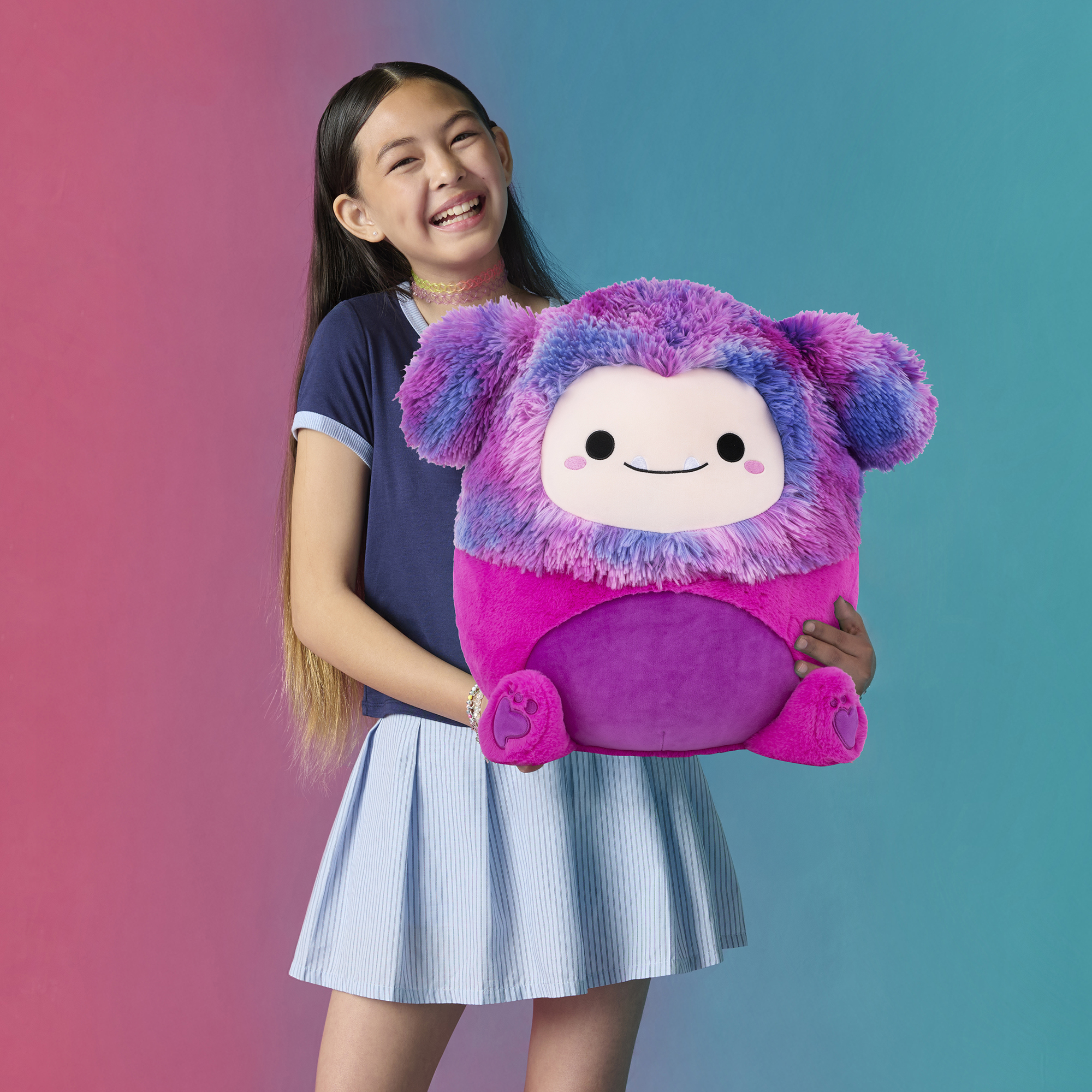 Squishmallows FuzzAMallow Official 16 inch Woxie the Magenta Bigfoot - Child's Ultra Soft Stuffed Plush Toy
