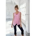thumbnail image 6 of Expert Brand USA-Made Women's MoCA Cotton Blend Front Tie Tank Top, Pale Pink, Medium, 6 of 8