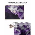 thumbnail image 6 of Purple Black Geometric 2 Panel Kitchen Curtains for Small Windows, Modern Abstract Crystals Artwork Bathroom Tier Curtain, Short Window Treatment for Bedroom/Living Room 55"x36", 6 of 6