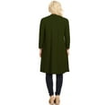 thumbnail image 2 of MOA COLLECTION Women's Solid Casual Basic Comfy Office Loose Fit Pockets Knee Length Sweater Cardigan, 2 of 2