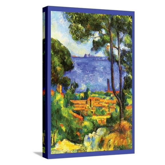 Art.com A View Through the Trees Of Stretched Canvas Print Wall Art by Paul C?zanne, 12" x 18"