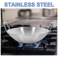 thumbnail image 4 of Stainless Steel Wok Round Bottom Wok Large Fry Pan Large Capacity Pan, 4 of 8