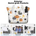 thumbnail image 2 of Tote Bag for Women - Autumn Halloween Pumpkins Pattern Shoulder Bag - Large Utility Work Duffle Bag with Zipper Handbag for Travel, Work, Sprots, 2 of 5