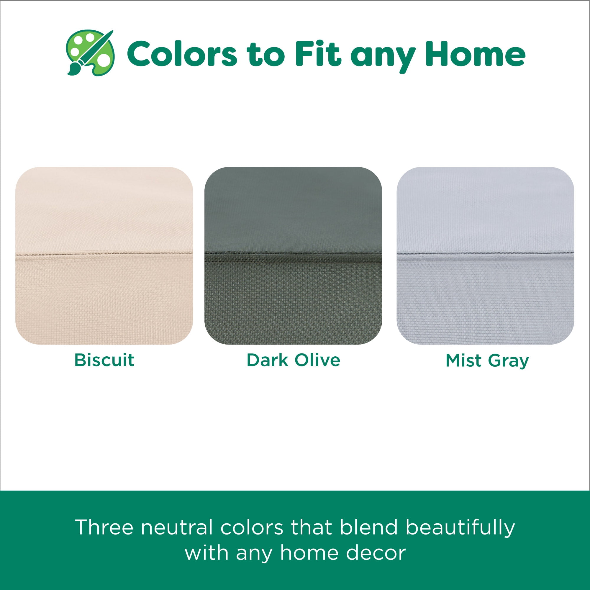 Premium Indoor-Outdoor Deluxe Orthopedic Mattress Pet Bed, Biscuit, Large
