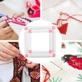 thumbnail image 3 of Raindrops 2Pcs Plastic Embroidery Frame Square Quilting Hoop with Clip for Versatile Sewing Projects, 3 of 8