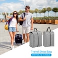 thumbnail image 5 of Uxcell Travel Shoe Bags, Waterproof Shoe Storage Organizer Shoe Pouch with Zipper, Gray 2 Pack, 5 of 6