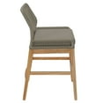 thumbnail image 5 of Counter Stool Chair, Gray, Teak Wood, Outdoor Patio Balcony Cafe Bistro Garden Hospitality Restaurant, Modern Contemporary, HB37666, 5 of 9