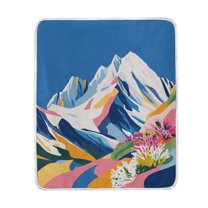 Yayeee Throw Blanket for Couch Soft Warm 60" x 80" Sofa Chair Bed Decoration, Abstract Snow Mountain