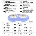 thumbnail image 6 of KE WOOW Customized Feeding set of 2 stainless steel bowls and mat for dog&cat, Bowl for water or food & silicone Non-skid, Non-Spill, travel or home, small/medium 6.76 fl oz/1 us cup Blue, 6 of 10