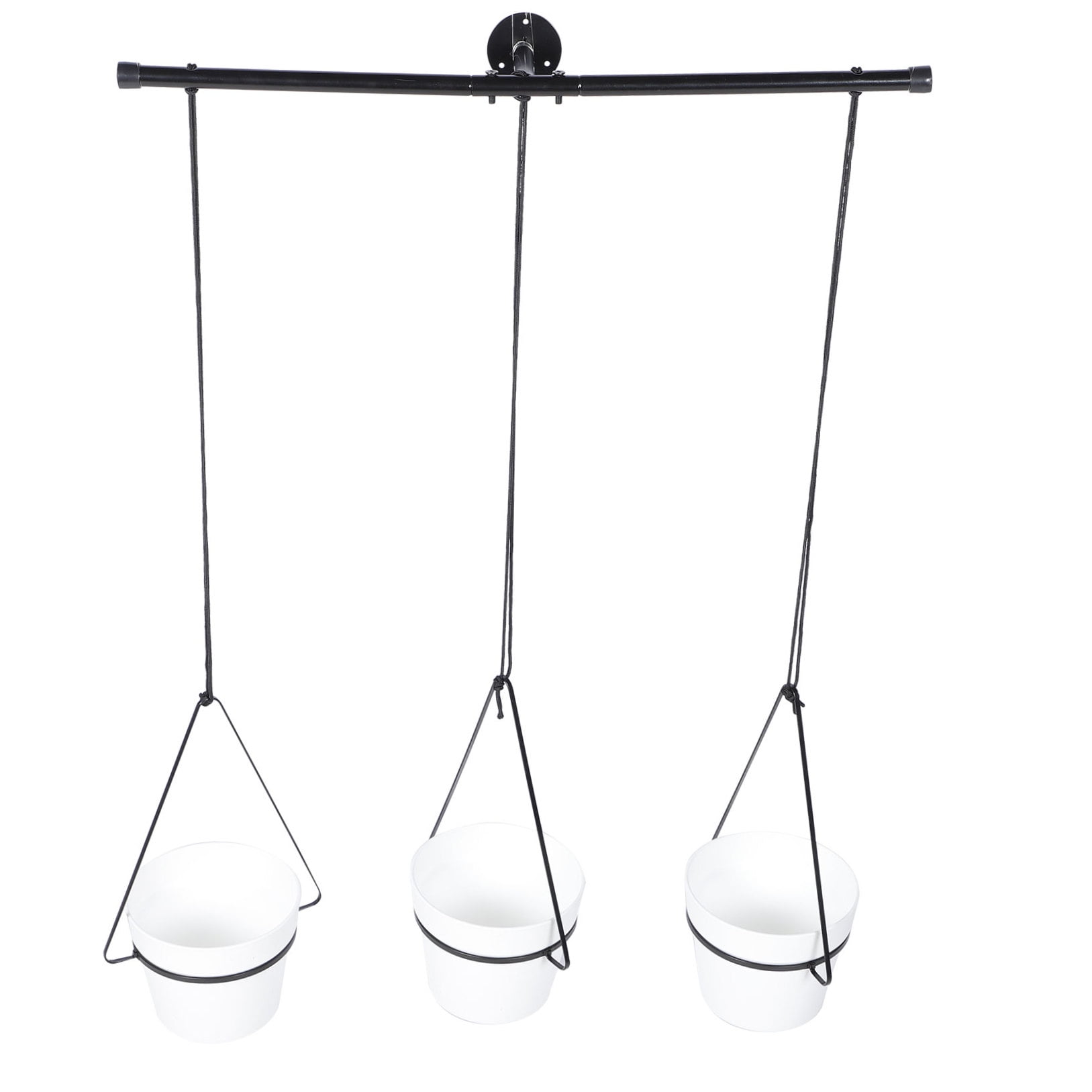 FRCOLOR Indoors Hanging Flower Pot Ceiling Hanging Planter 60x17cm Black